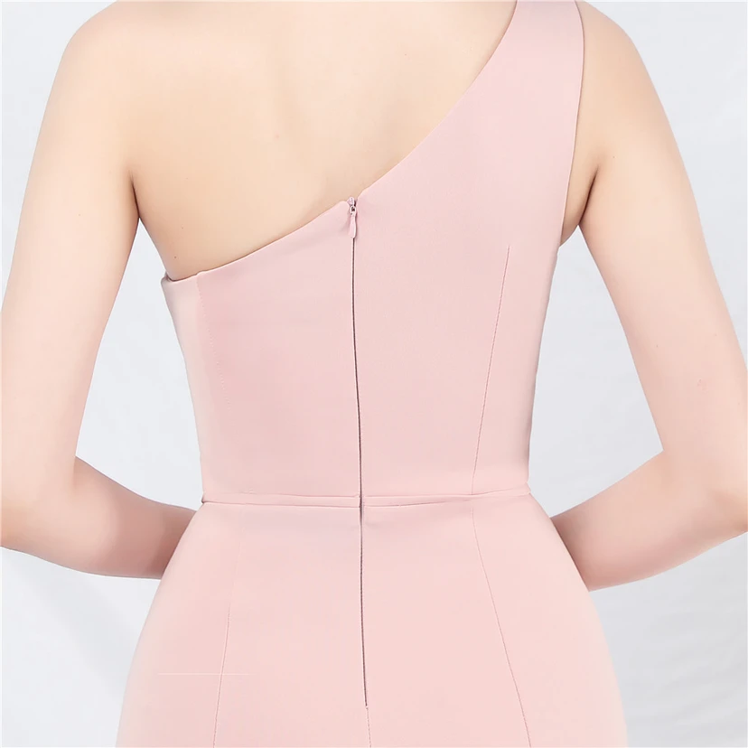 Unique Fashion Flower Design Simple And Elegant One-Shoulder Long Dress High-End Evening Dress view 7