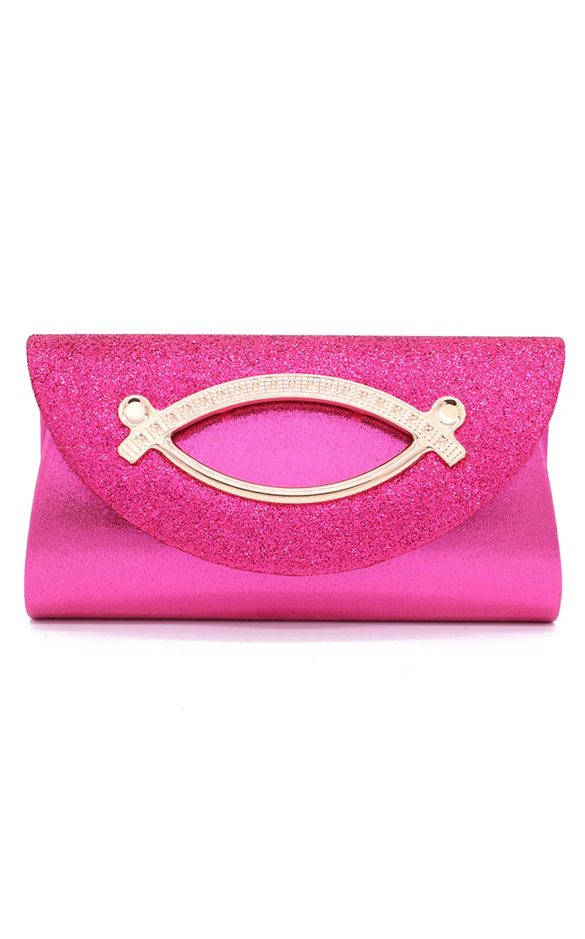 Sequin Magnetic snap Clutch view 3