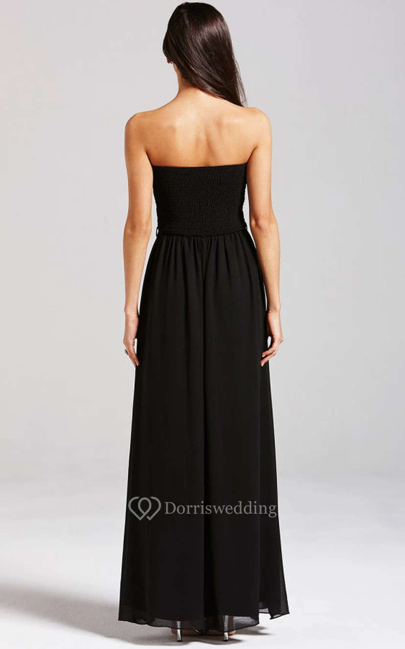 Scalloped Neckline Gown With Beading Details view 2