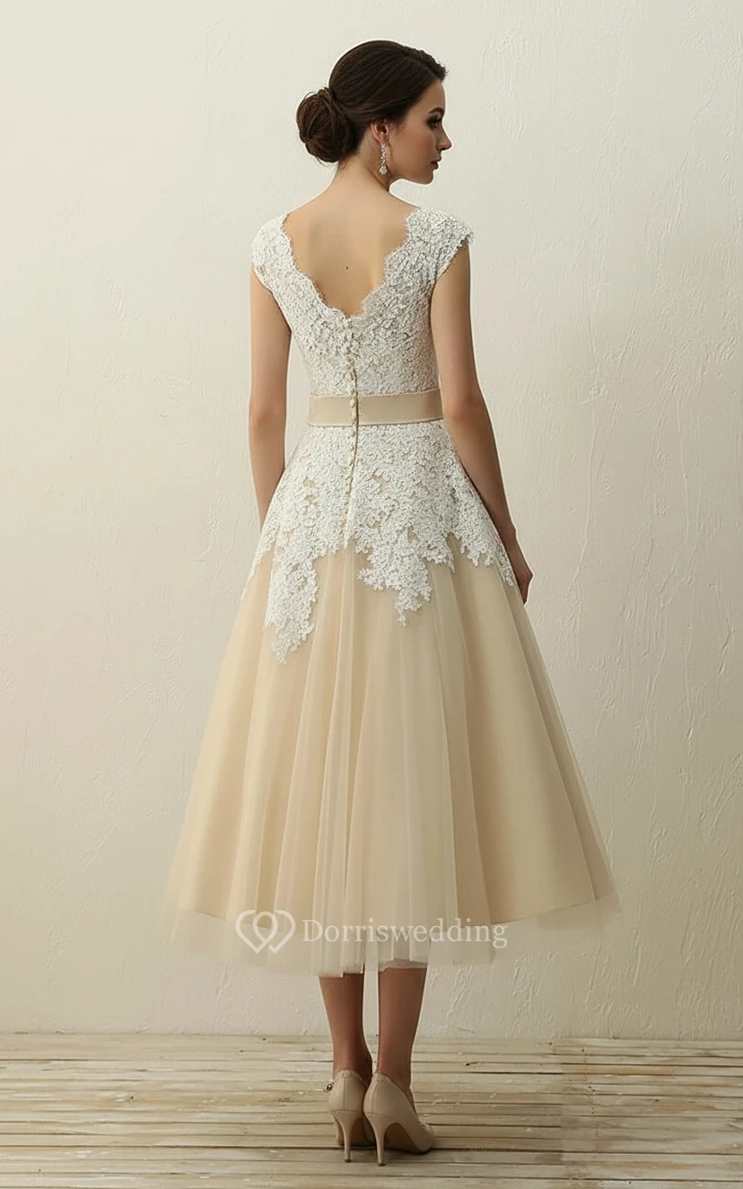 Romantic Vintage Lace Tea Dress view 2