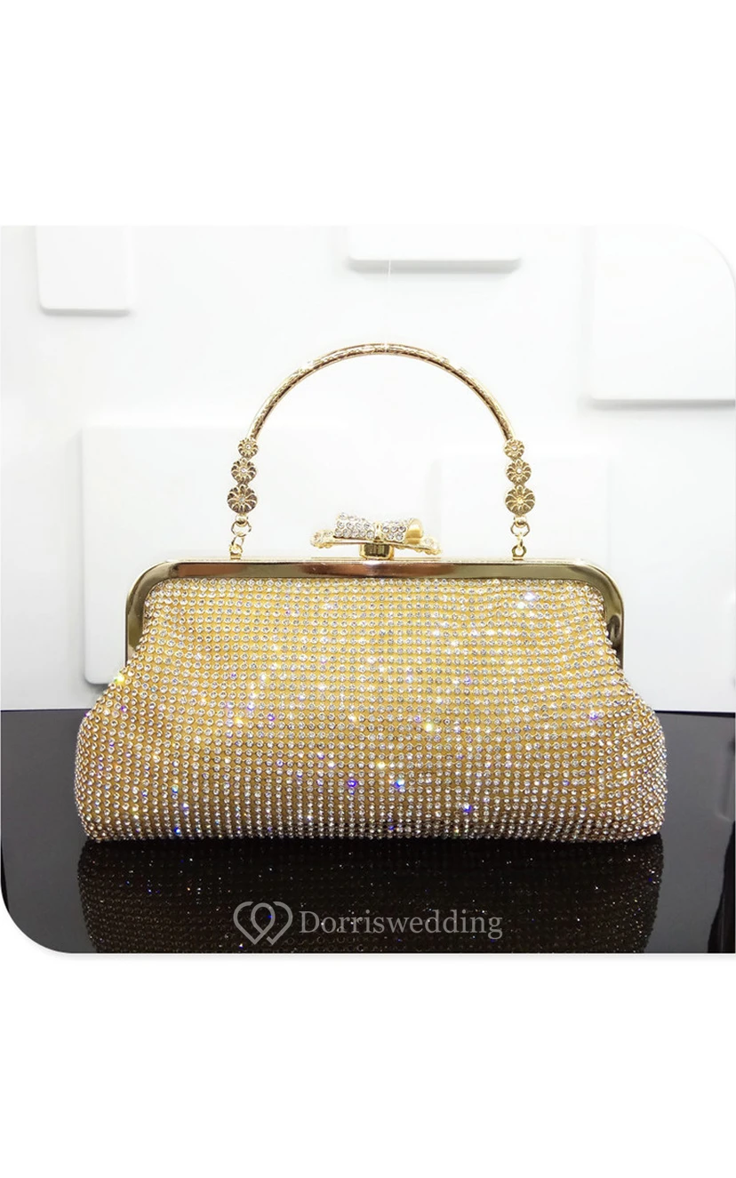 Charming Crystal Handbag with Circle Handle view 3