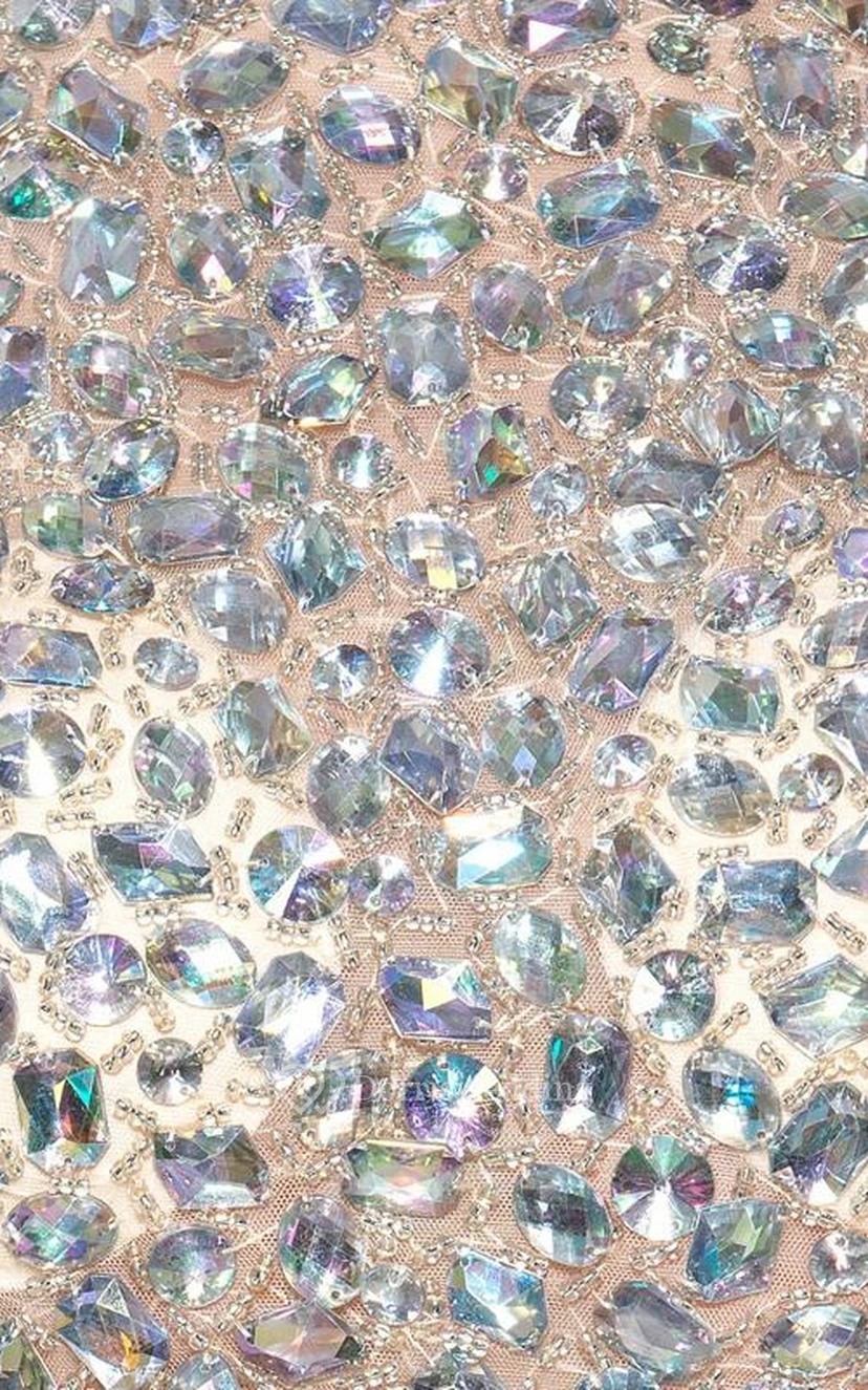 A-Line Two-Piece Beading Prom Dress view 6