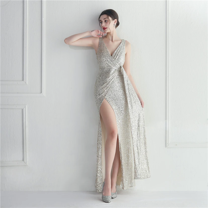 Paillettenkleid von Cross-Border Supply Boutique, ideal für Promi-Automodelle, Dinner-Auftritte und lange Abendkleider view 12