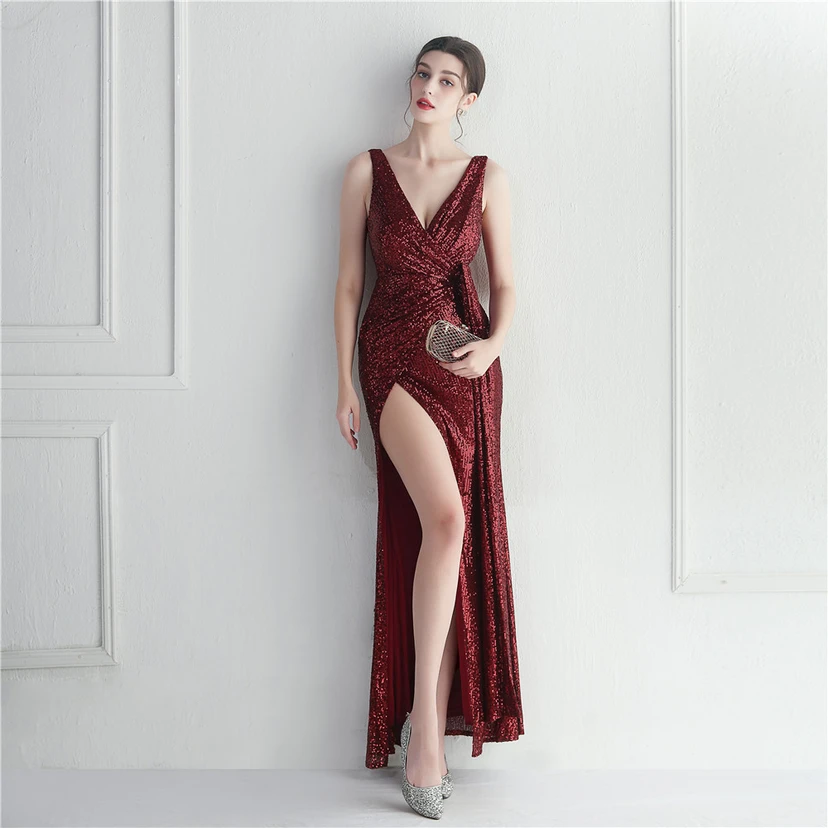 Paillettenkleid von Cross-Border Supply Boutique, ideal für Promi-Automodelle, Dinner-Auftritte und lange Abendkleider view 35