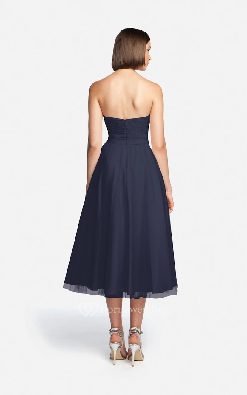 Tulle Tea-Length Angelic Dress With Sweetheart Neck view 7