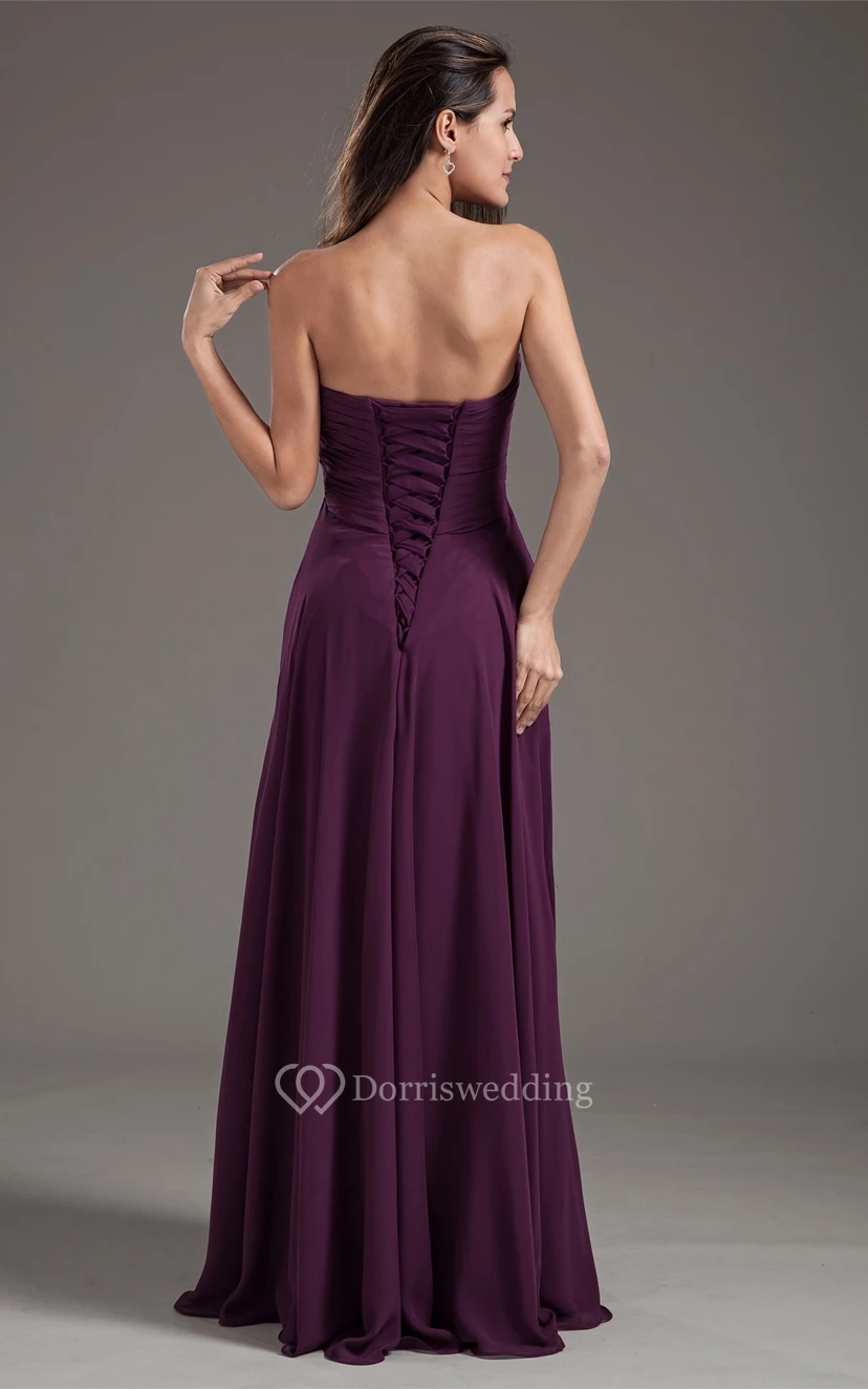 Magnificent Chiffon Satin Pleated Sleeveless Burgundy Bridesmaid Dresses view 6