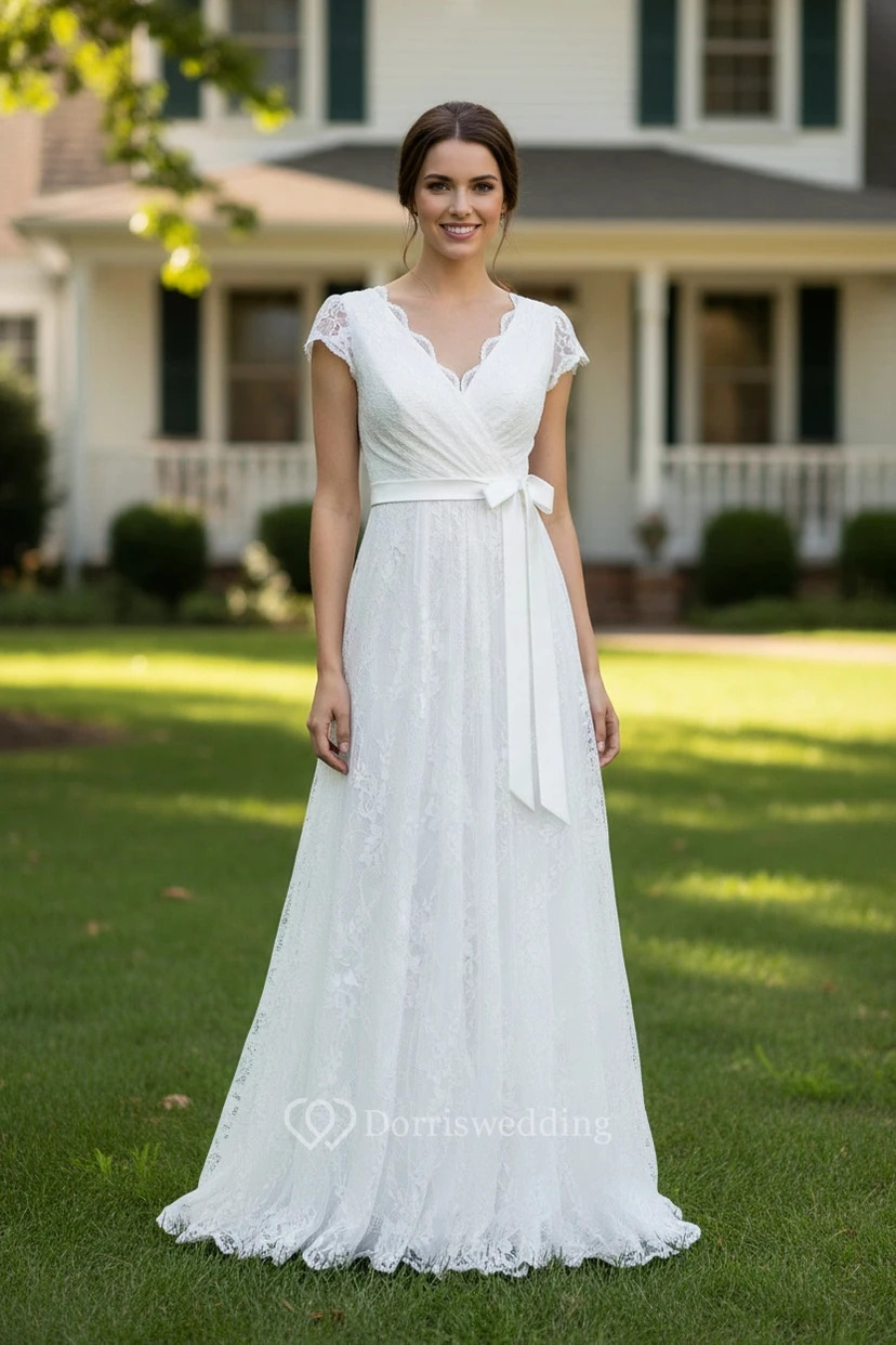 Romantisches Spitzenkleid für Gartenpartys