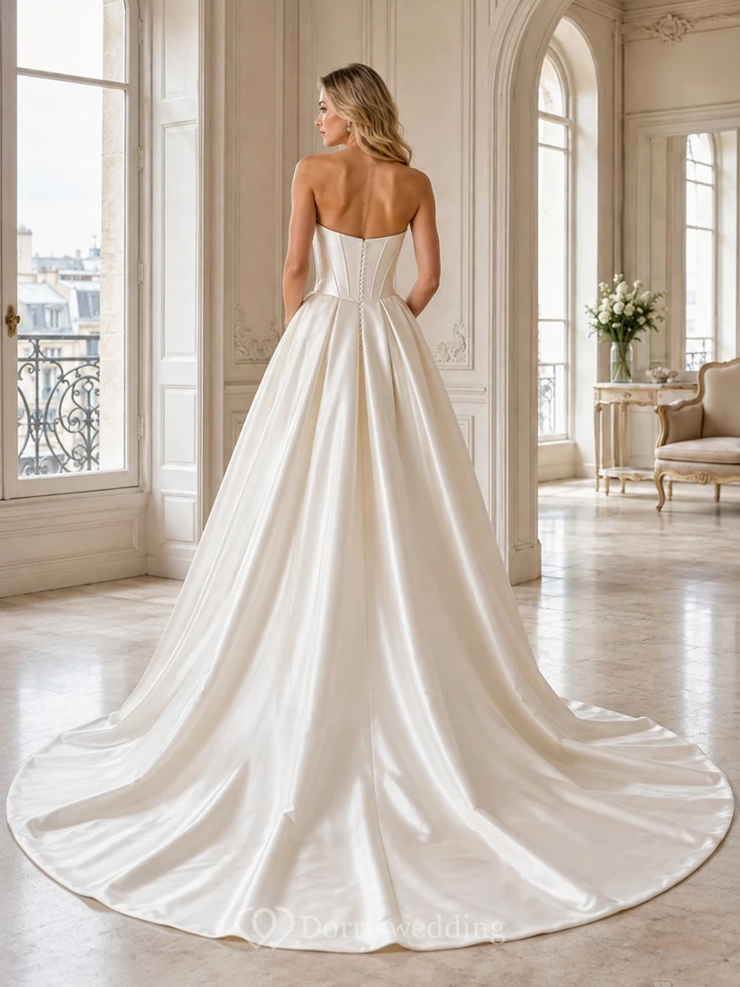 Two Mermaid Piece Convertible Bridal Classic Wedding Dress Lace view 2