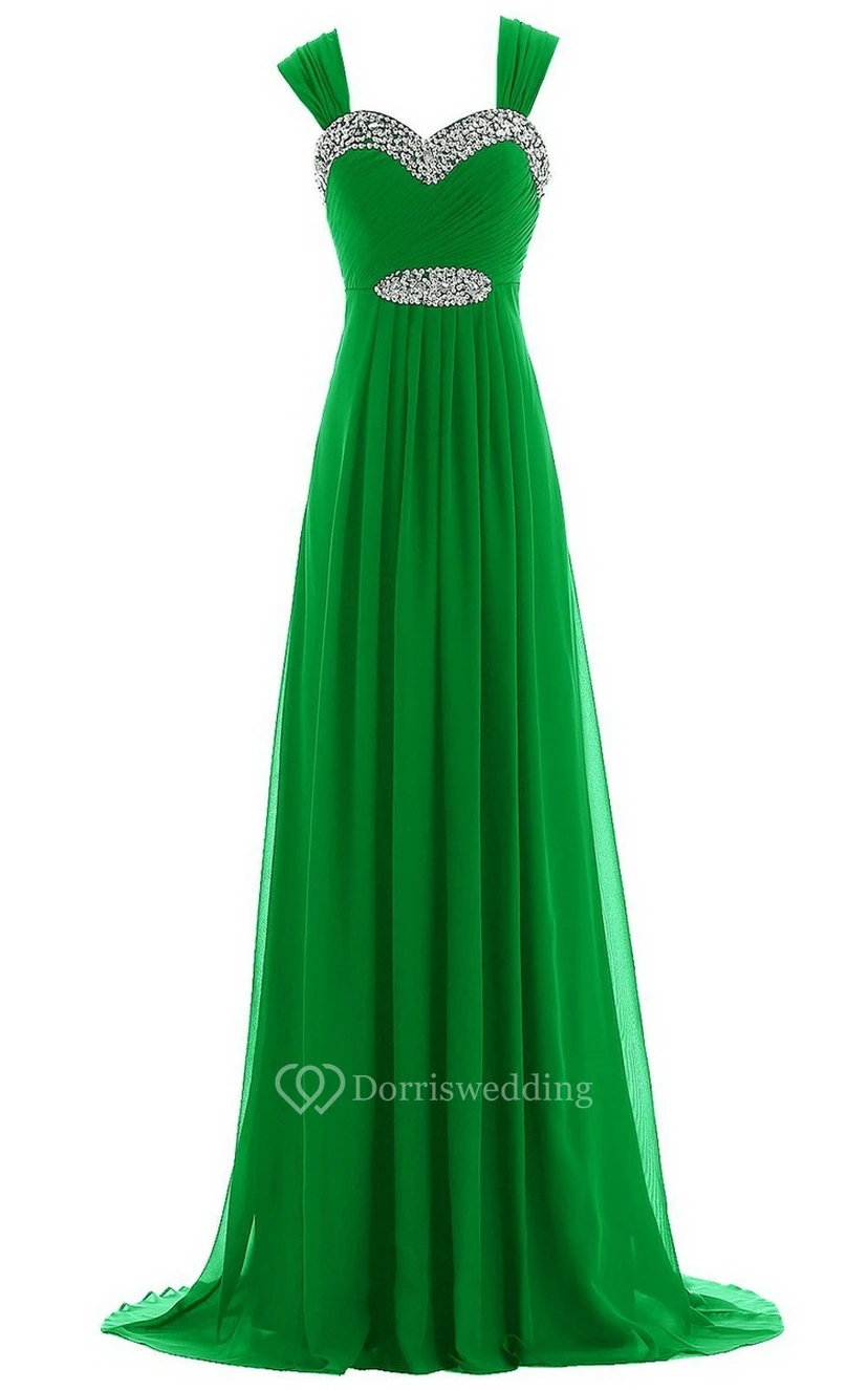 Sweetheart Beading Sweep Train With Zipper Back view 8