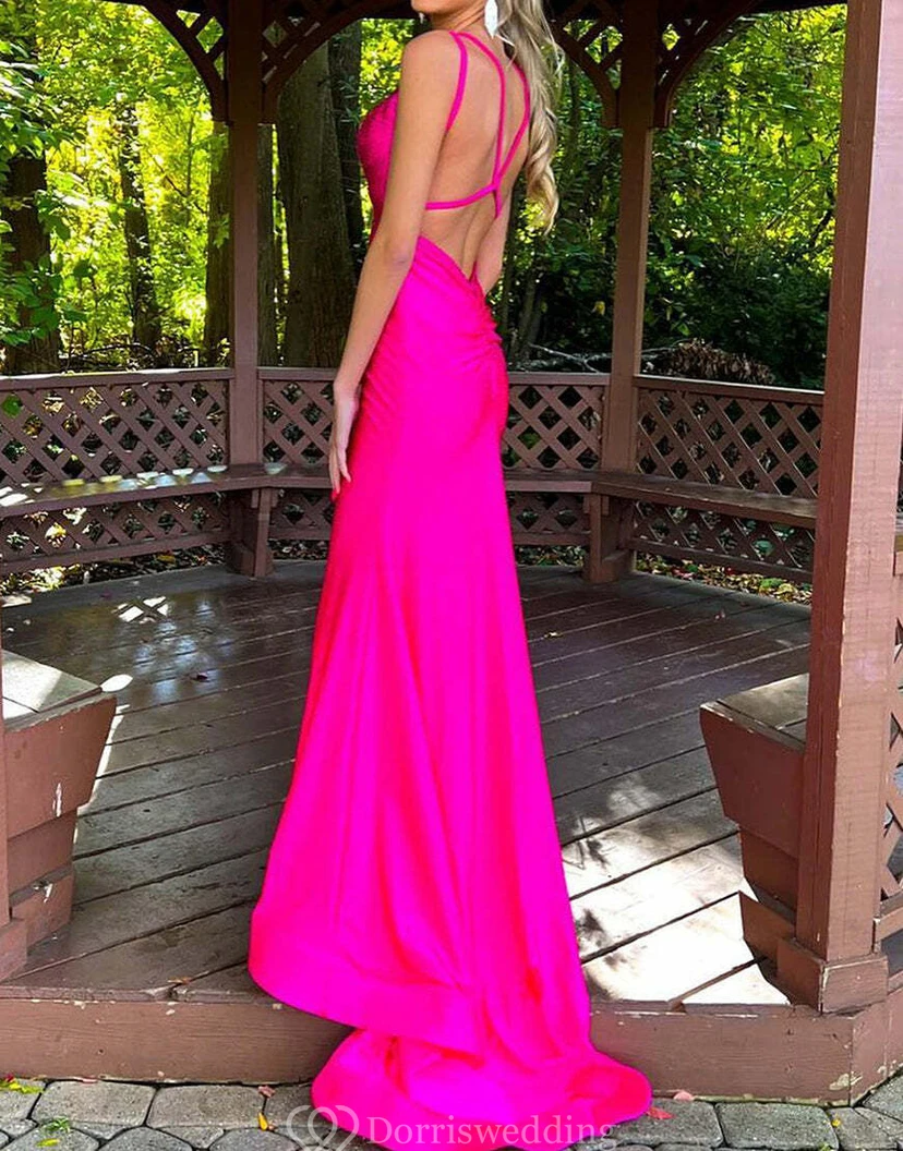 Lavender Sequin Mermaid Gown view 9