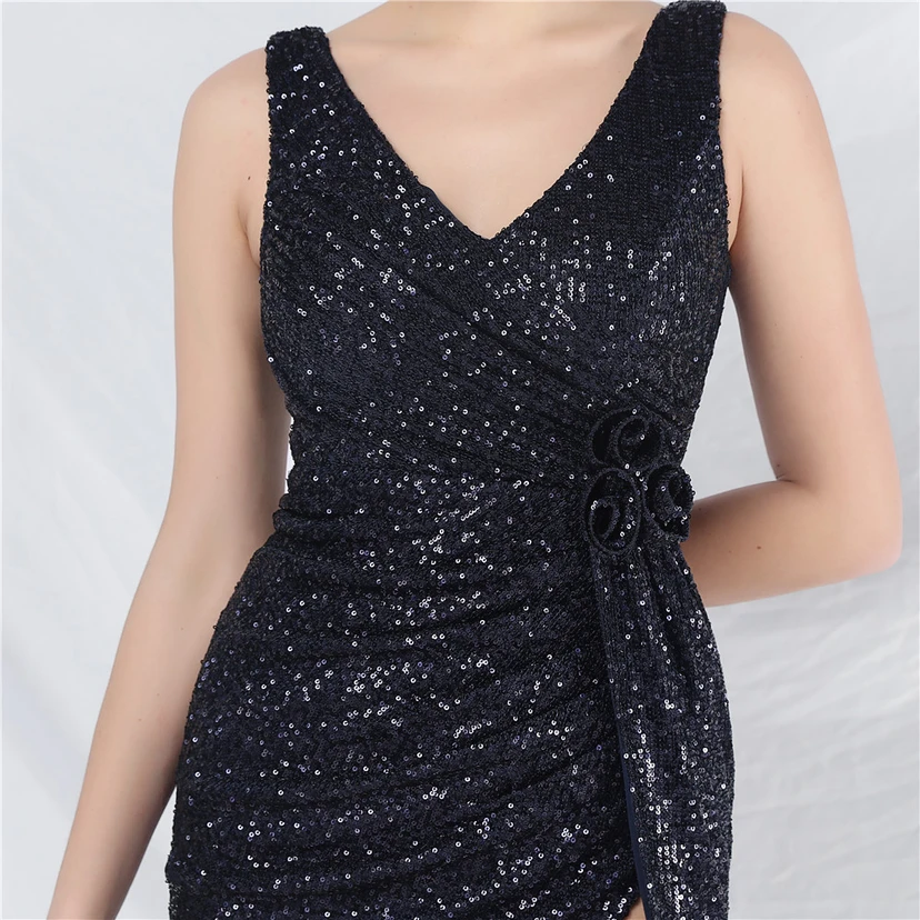 Craft Flower Sequined Sexy Short Skirt Daily Small Dress view 53