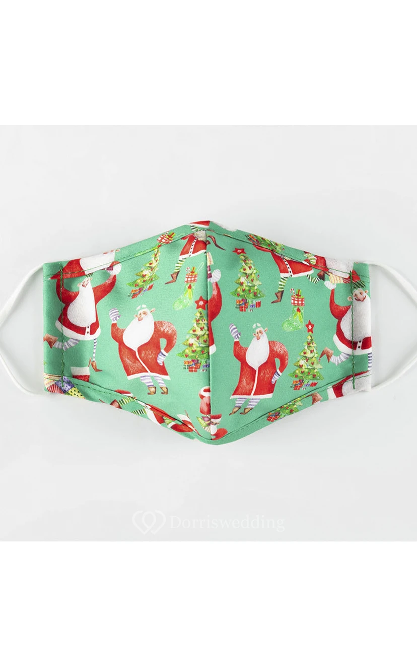 Non-medicial Christmas Cotton Washable Face Mask In 5 Colors view 2