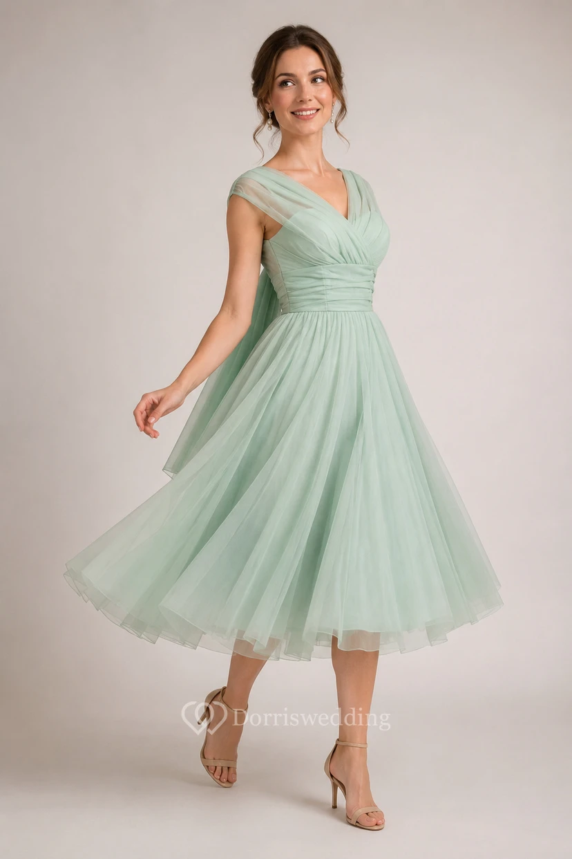 Charming Bow Detail Chiffon Ball Gown view 7