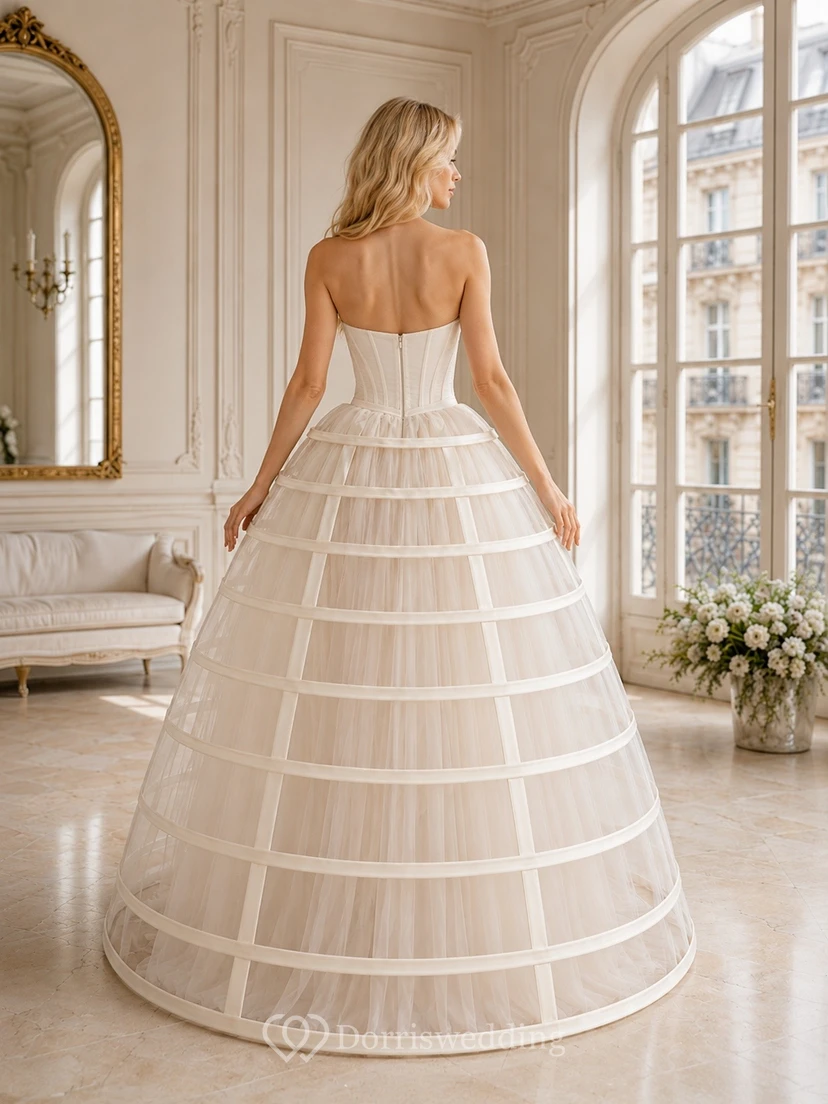 Simple Floor-length Sleeveless Bridal Ceremony Formal Sweetheart A-line Dress view 2