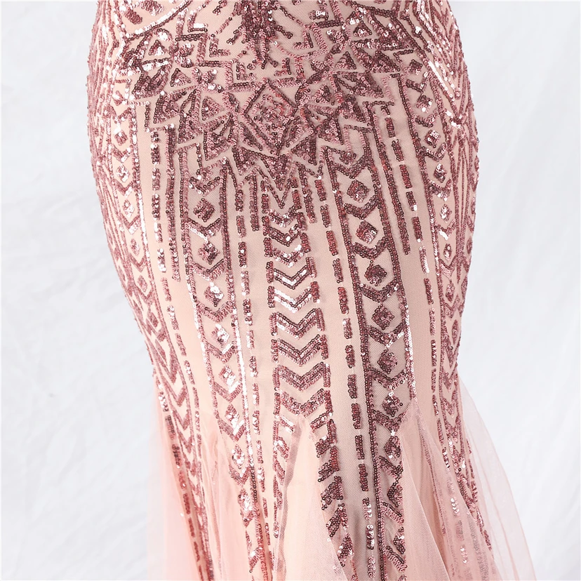 Robe de soirée haut de gamme ornée de perles de positionnement, de fleurs et de broderies en tulle. view 91