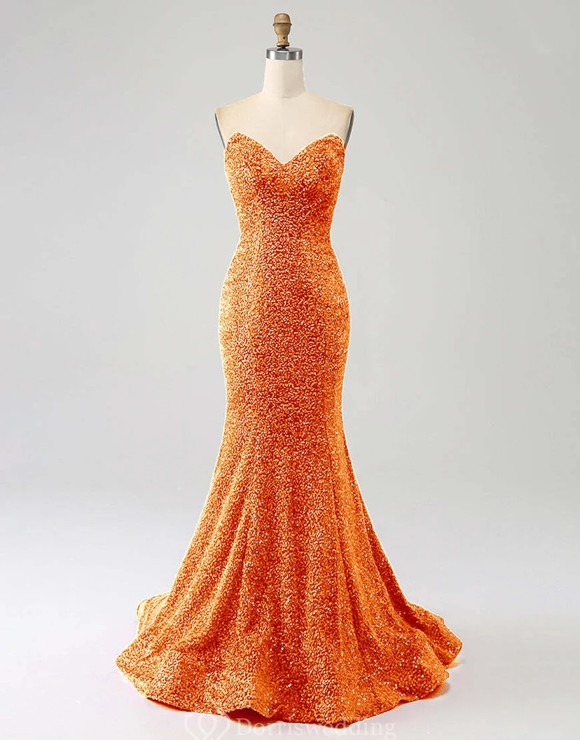 Meerjungfrauen-Kleid mit Pailletten und Perlen view 17