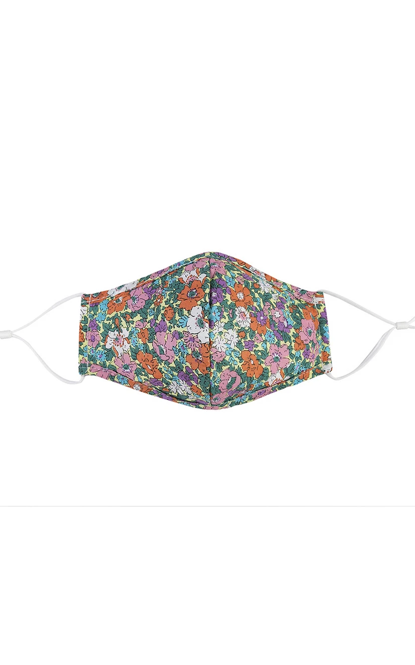 Non-medicial Floral Printed 3 Colors Cotton Reusable Face Mask view 3