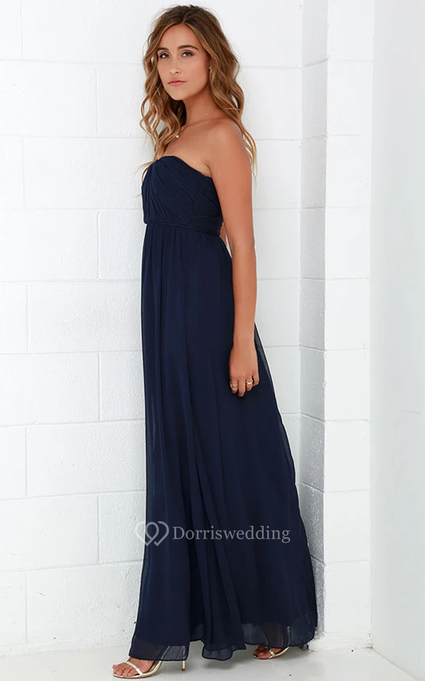Empire Long Sweetheart Chiffon Sassy Dress view 3