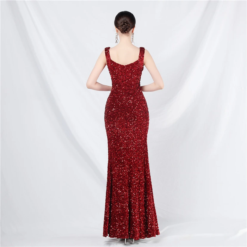 Robes de soirée longues à sequins faites main, magnifiques pour femmes et célébrités view 51