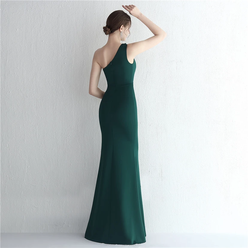 Satin-Kleid, schmal geschnitten, schulterfrei, lang, für festliche Anlässe wie Dinnerpartys, Hochzeiten oder Ausstellungen von Automodellen view 35