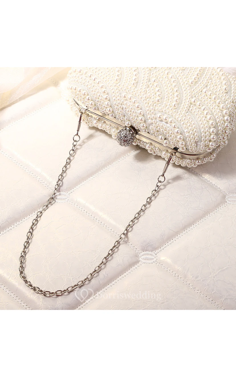Curved Pearl Clutch view 2