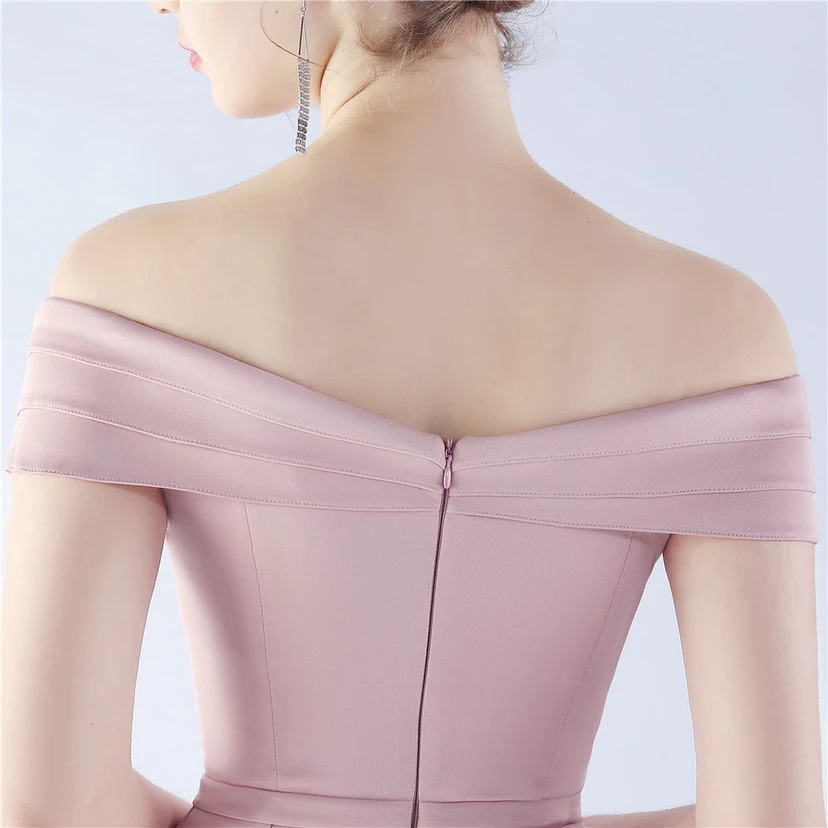 Klassisches langes Abendkleid aus Satin mit One-Shoulder-Ausschnitt view 61