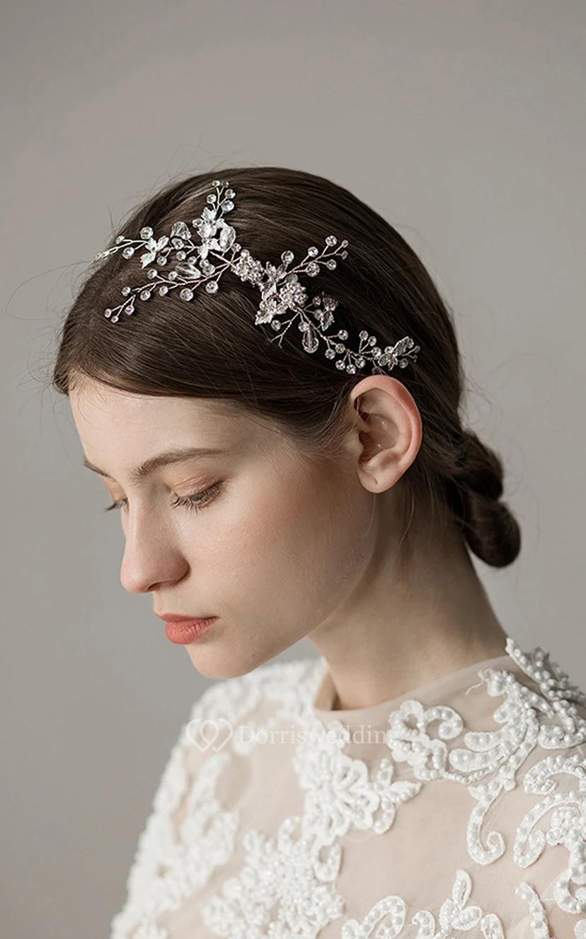 Shining Rhinestone Bridal Hair Headband view 3
