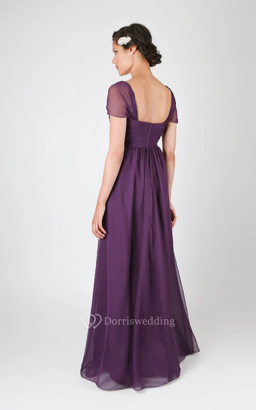 Straps Graceful Long Spaghetti Dress With Adjustable Sleeves view 4