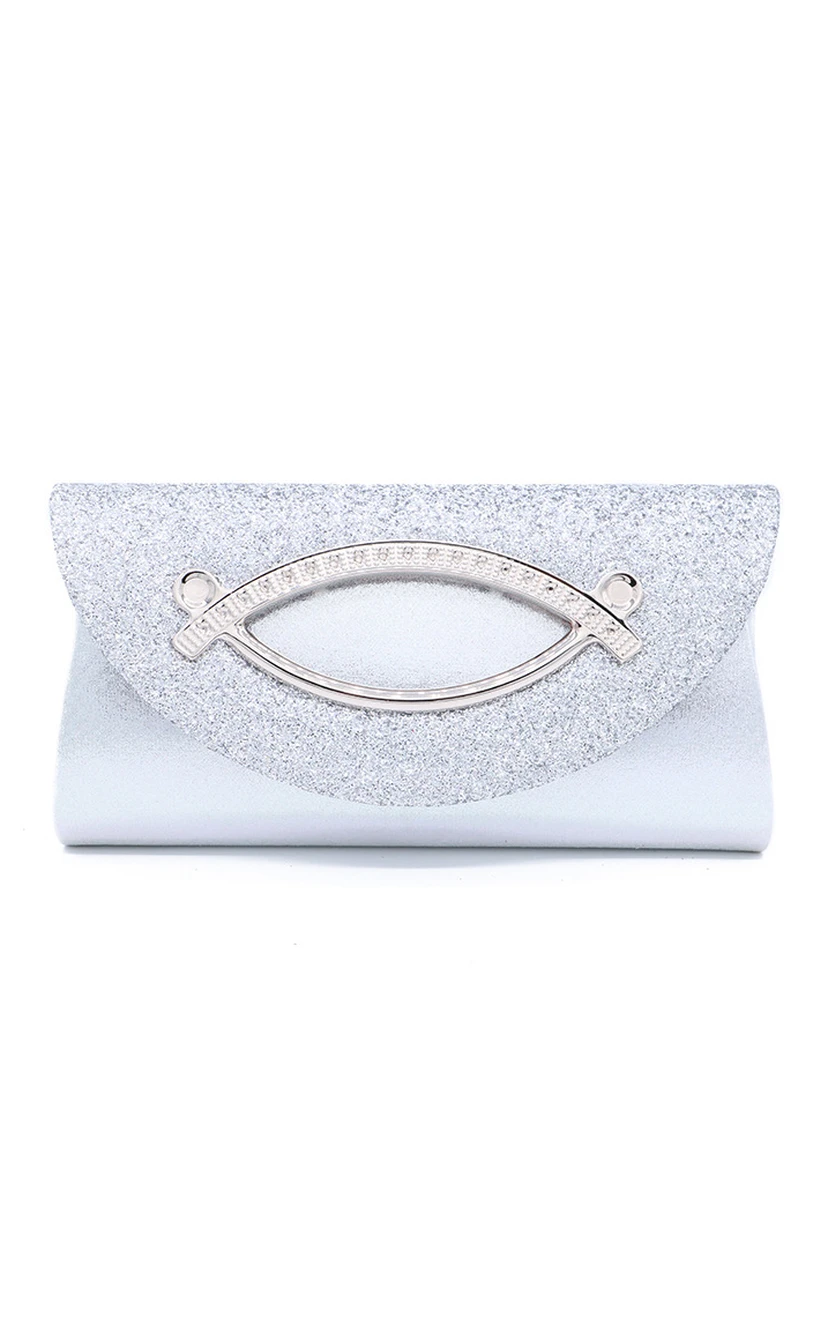 Sequin Magnetic snap Clutch view 2
