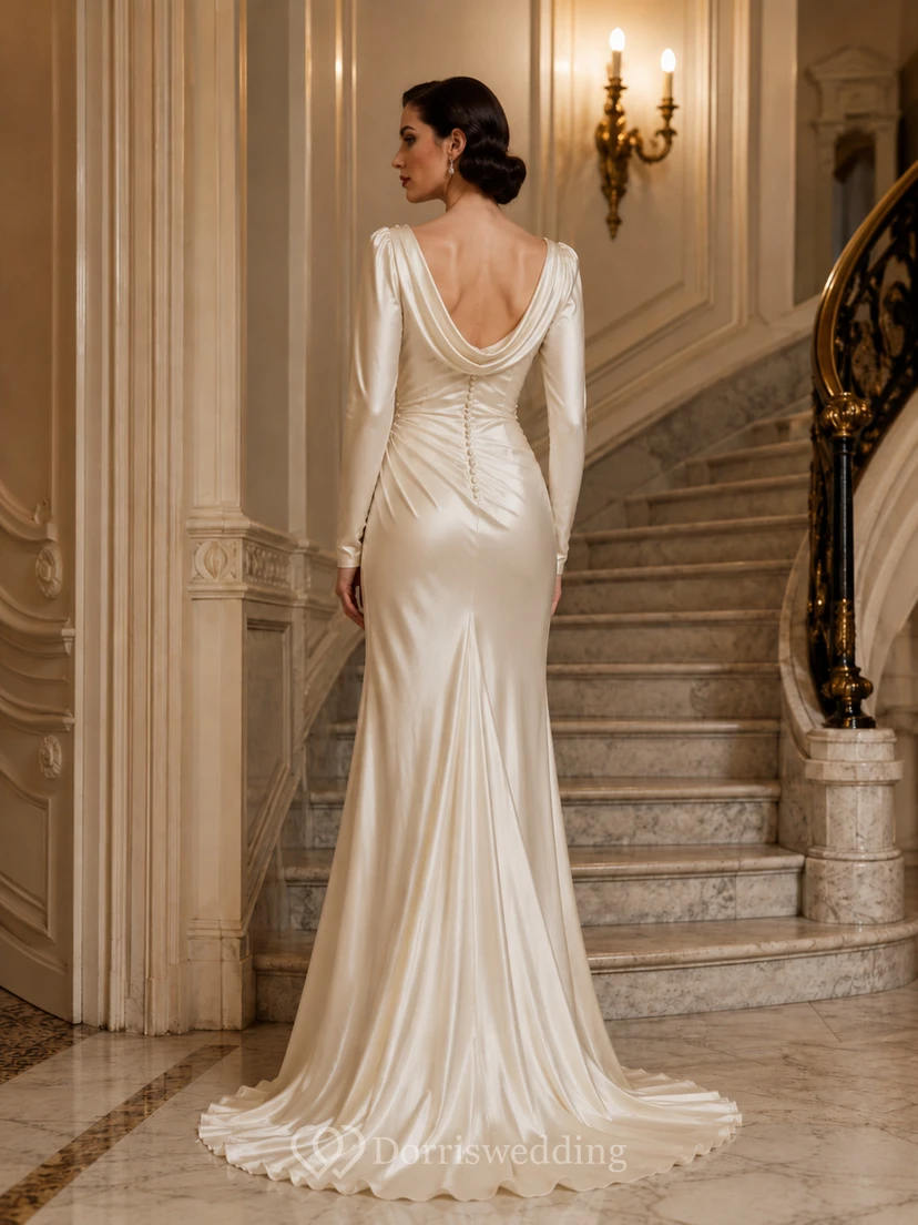 Lace Tulle Wedding Dress A-Line V-Neck Sleeveless Chapel Train Bridal Gown view 2