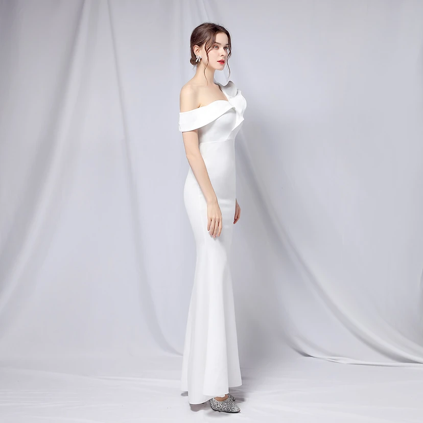 Sechsfarbiges, einseitig schulterfreies Abendkleid für festliche Anlässe, langes, elegantes, figurbetontes und sexy Meerjungfrauenkleid view 15