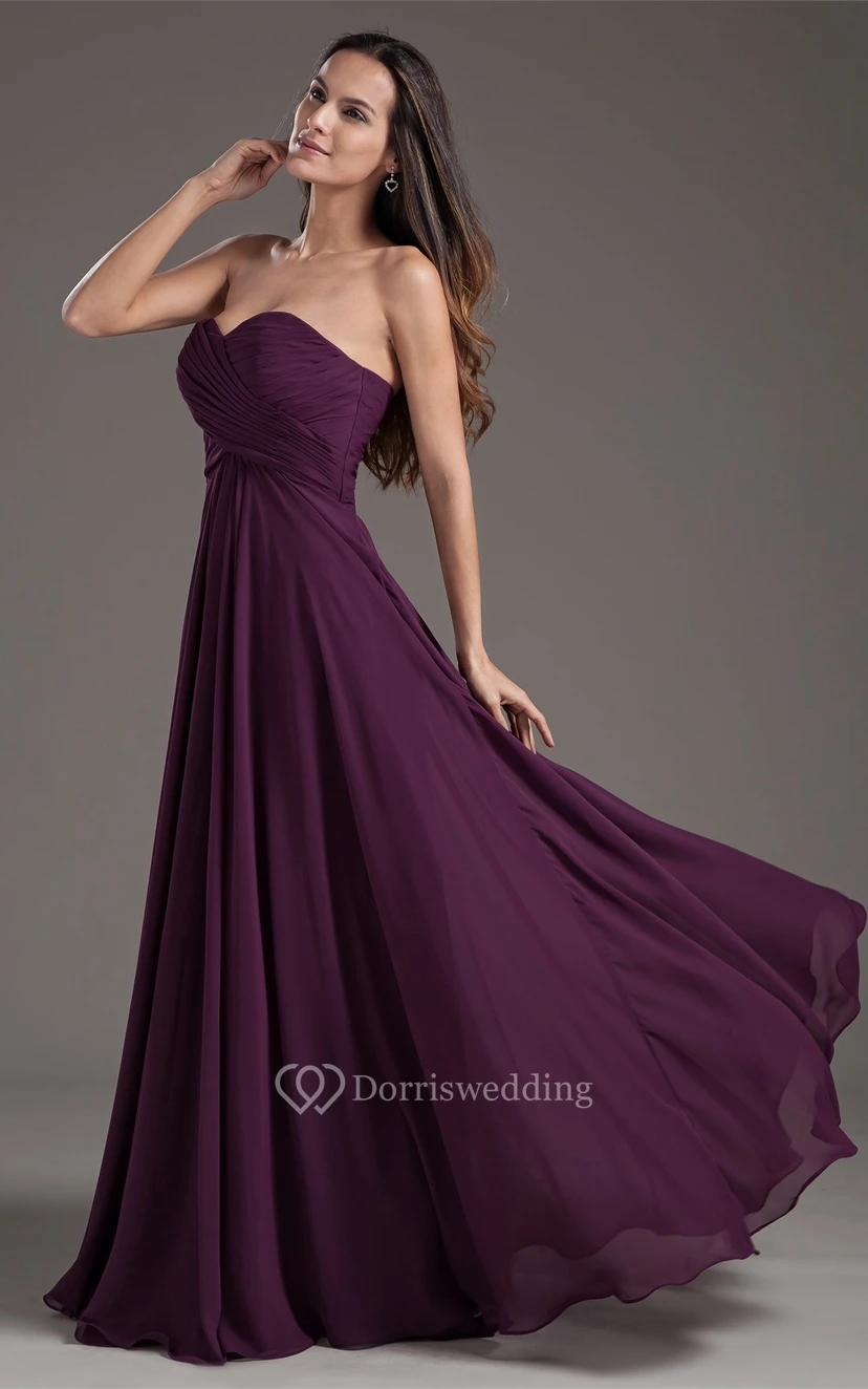 Magnificent Chiffon Satin Pleated Sleeveless Burgundy Bridesmaid Dresses view 4