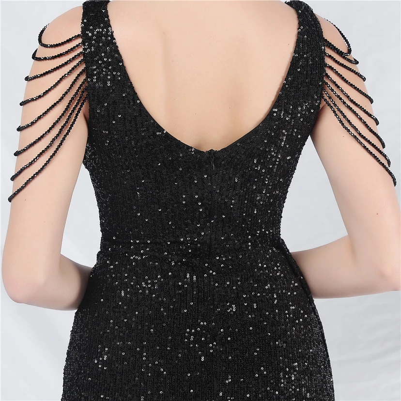 Cross-Border Dress Crafted Custom-Made Beaded Sequined Long Evening Dress view 45