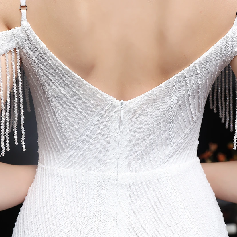 Sequined Fishtail Long Dress Performance Internet Celebrity Event Banquet Car Model Etiquette Evening Dress view 9