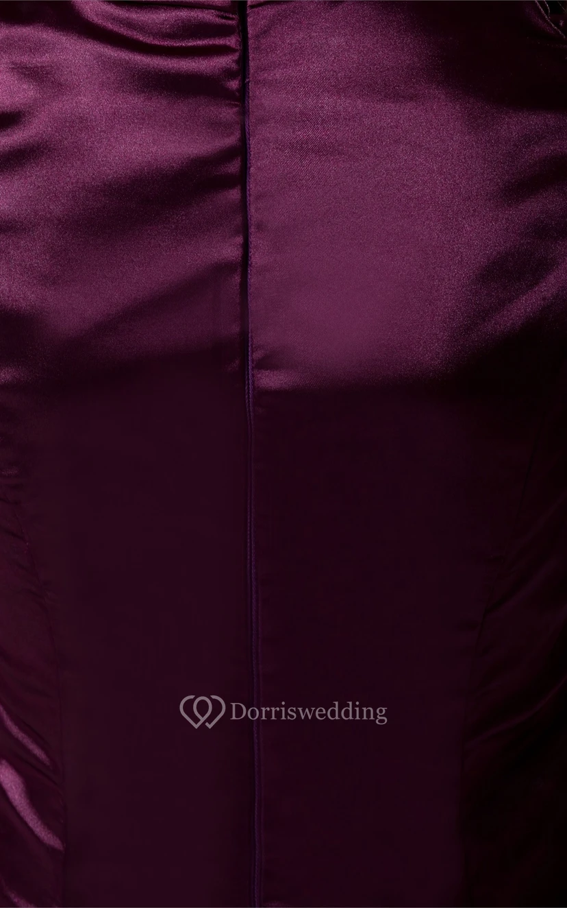 Exquisites, seitlich gerafftes, langärmeliges Kleid mit Perlenstickerei und Blumenmuster view 7