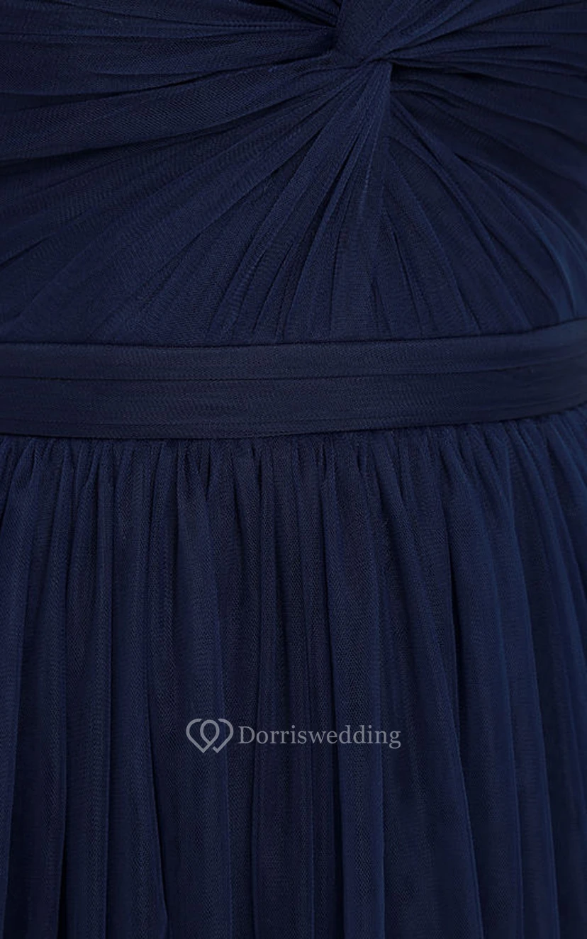 Ärmelloses, langes, elegantes Tüllkleid in A-Linie view 6