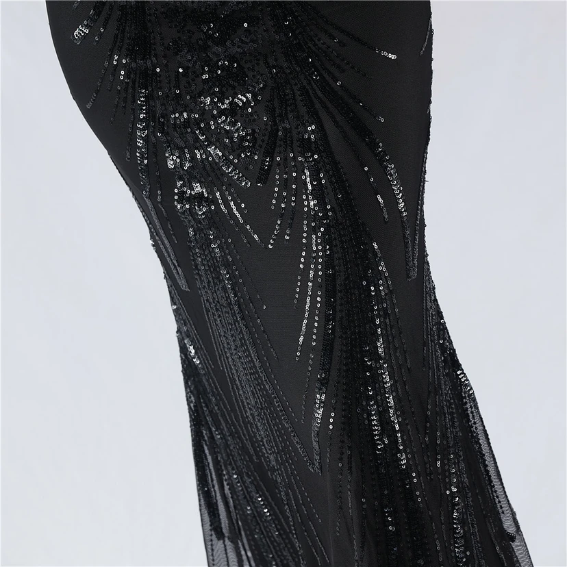 Waist-Reduced Fishbone Shaping Positioning Flower Sequined Anchor Sexy Beaded Suspender Evening Dress view 40