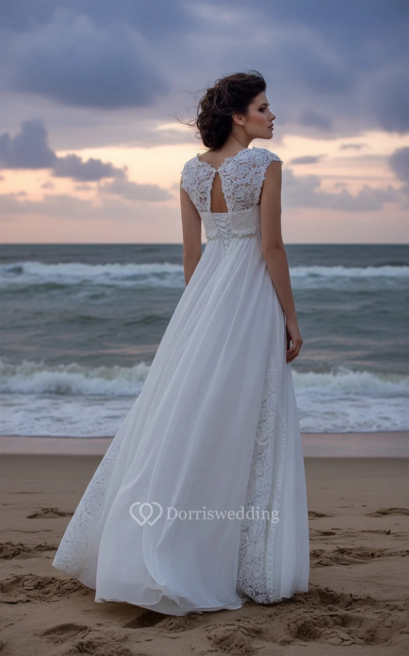 Grecian Pleated Empire Gown view 2