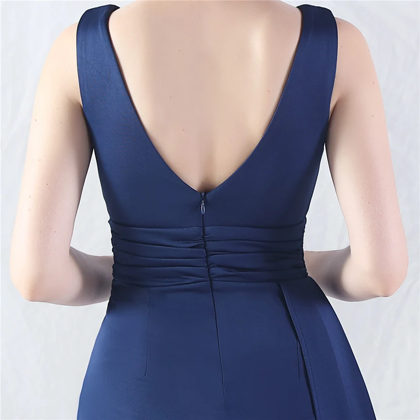 Vestido de noche de satén plisado con 8 colores opcionales view 70