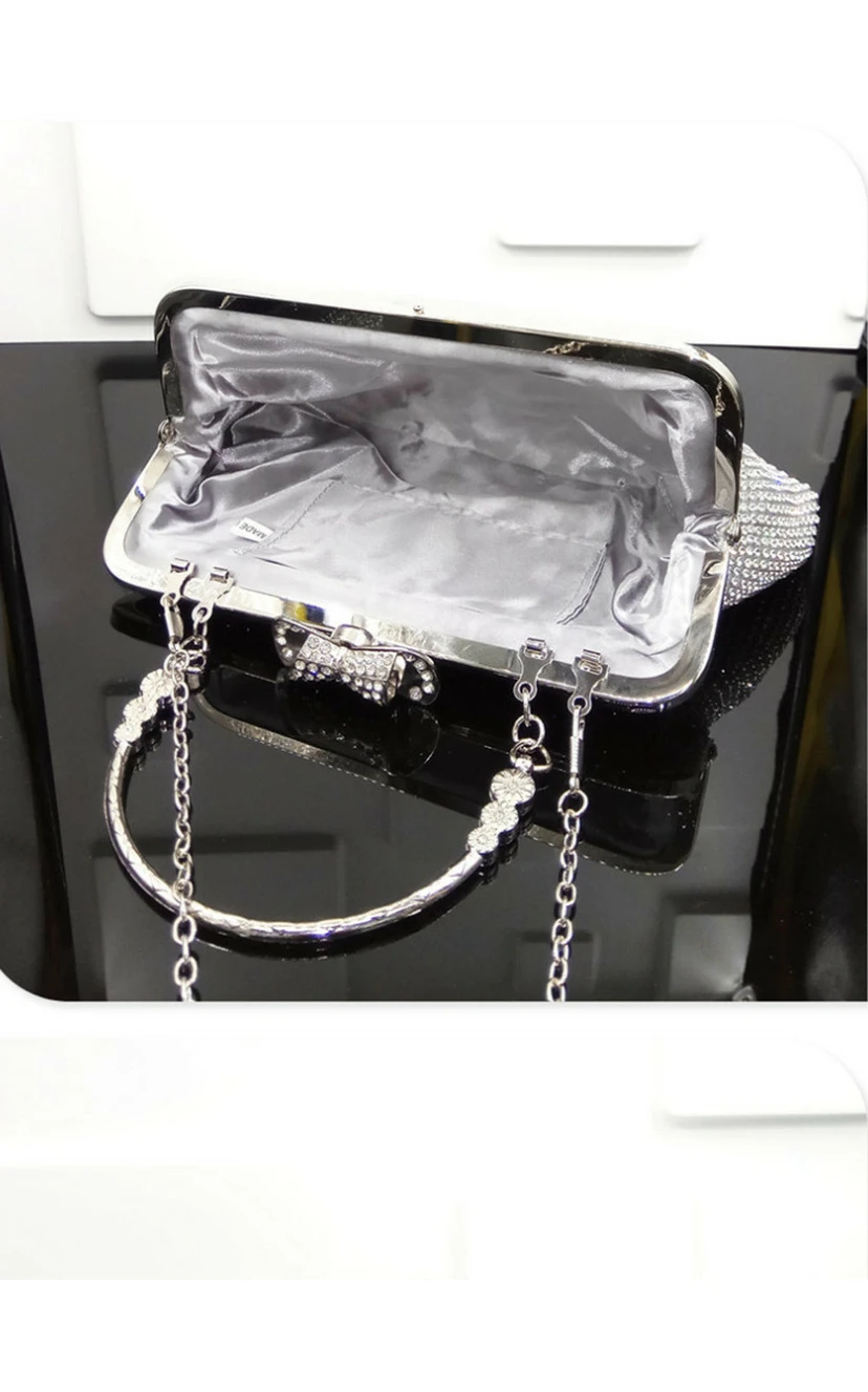 Charming Crystal Handbag with Circle Handle view 2