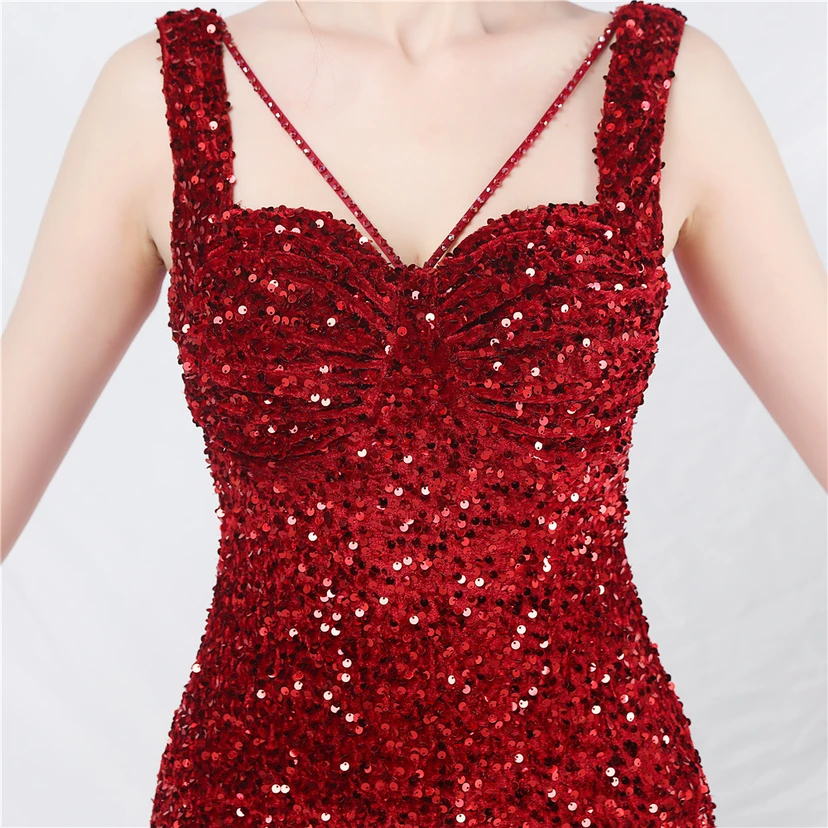 Robes de soirée longues à sequins faites main, magnifiques pour femmes et célébrités view 53