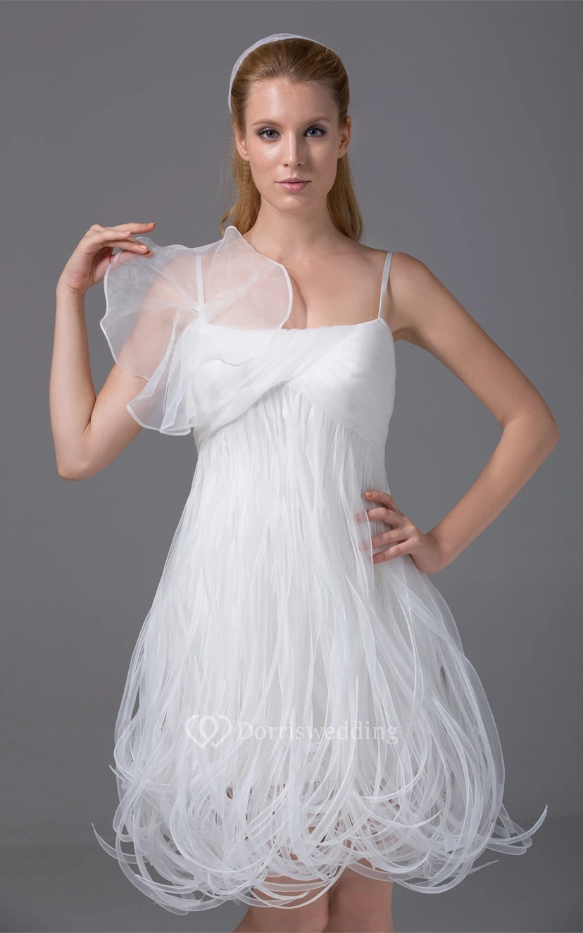 Spaghetti-Straps Short Corset Back and Dress With Ruching view 2