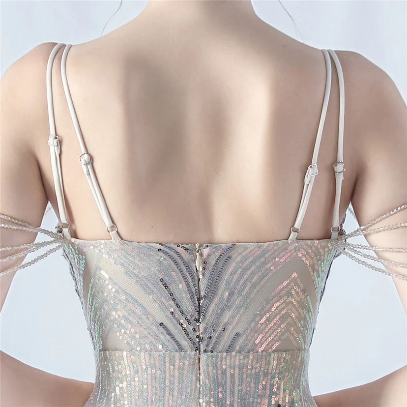 Positionierung von Blumenperlen, besticktes Abendkleid, Bankett, Feier, Aufführung, Gastgeber view 43