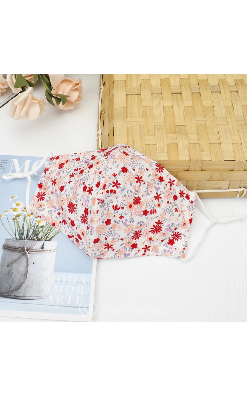 Non-medicial Floral Printed Cotton Reusable Face Mask In Multiple Colors view 7