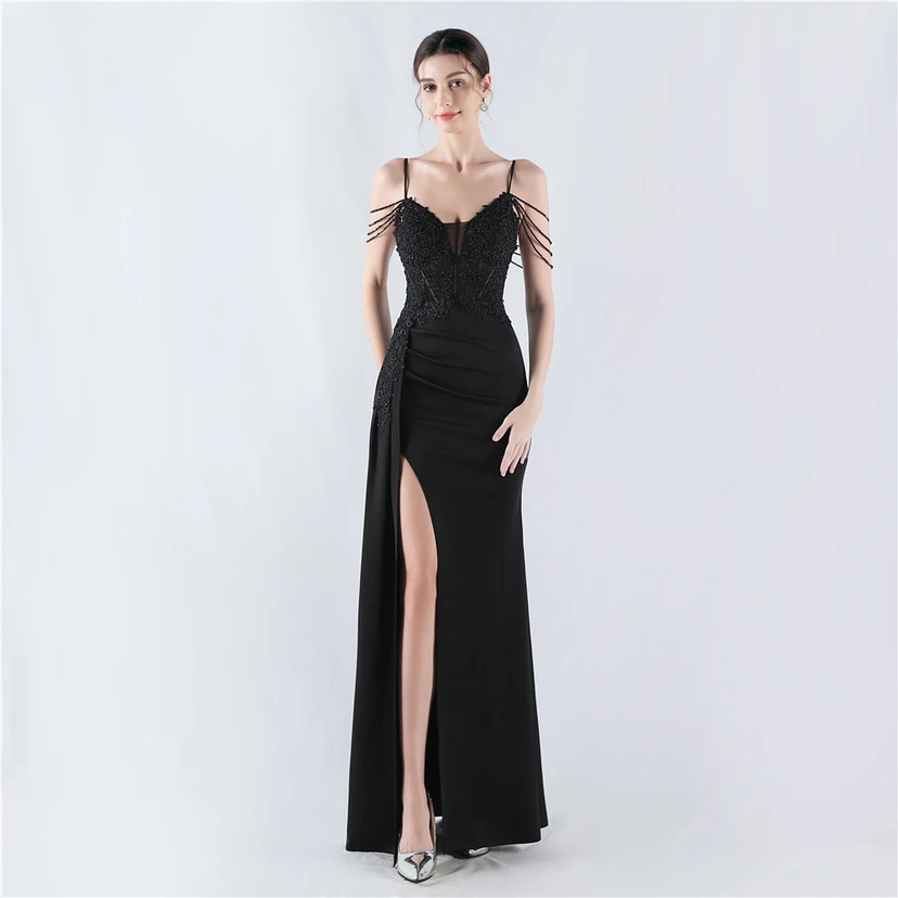 Schweres, mit Diamanten und Blumen besetztes, tailliertes Abendkleid aus Satin mit Fischgrätmuster und Perlenbesatz für Jahrestreffen und Hochzeiten view 31