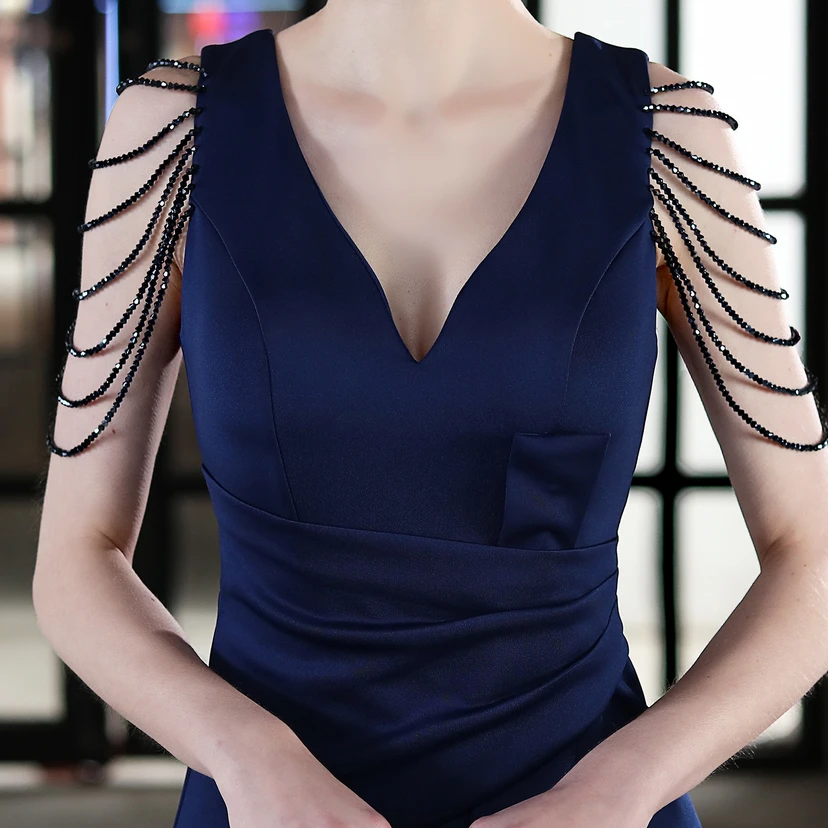 Toast Dress Bride Long Sling Thank-You Banquet Slim Fishtail Skirt Wedding Car Model Exhibition Dress view 57