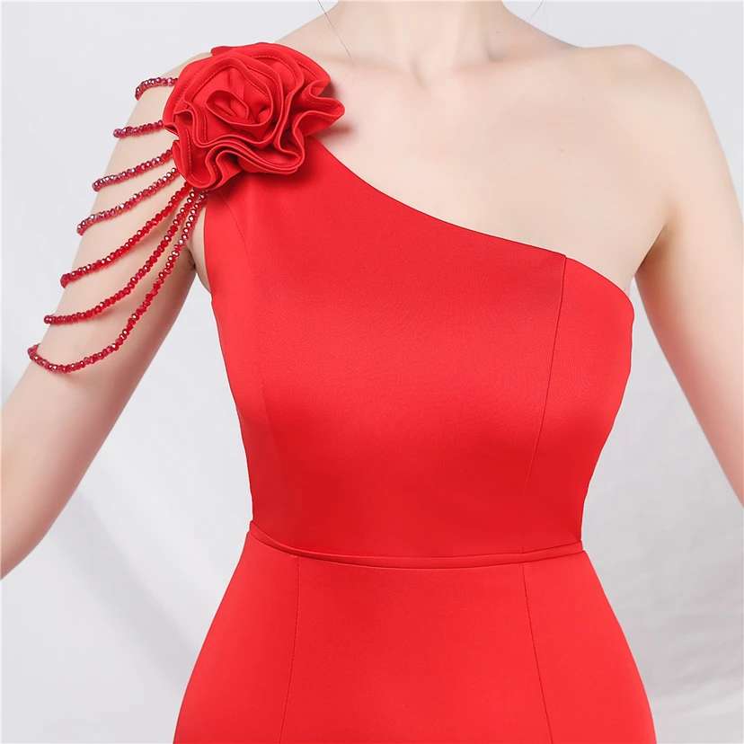 Craft Beading Flower Dinner Wedding Celebration Car Model Long Evening Dress view 66