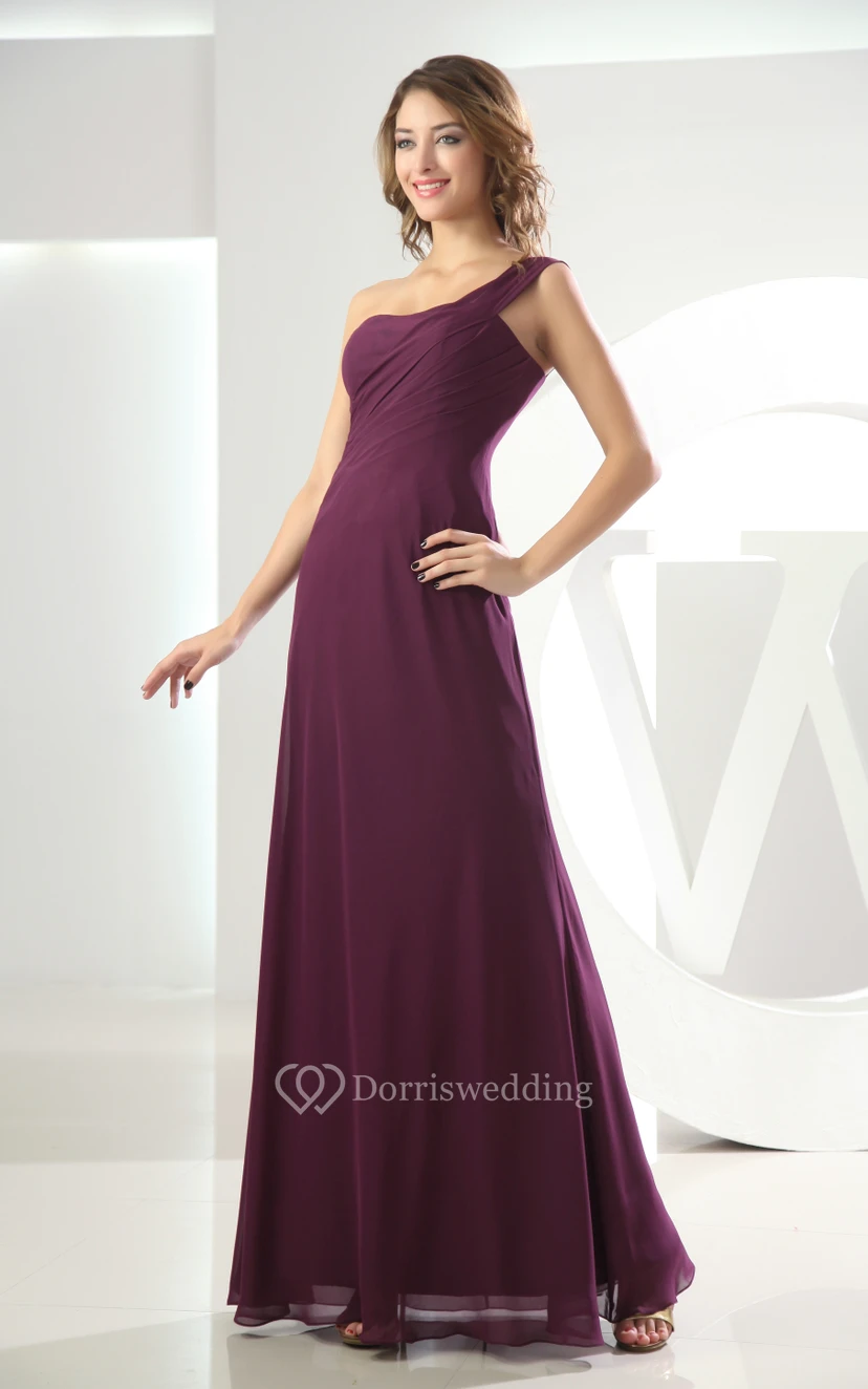 Adorable Chiffon Sleeveless Floor-Length Dress With Ruching view 4