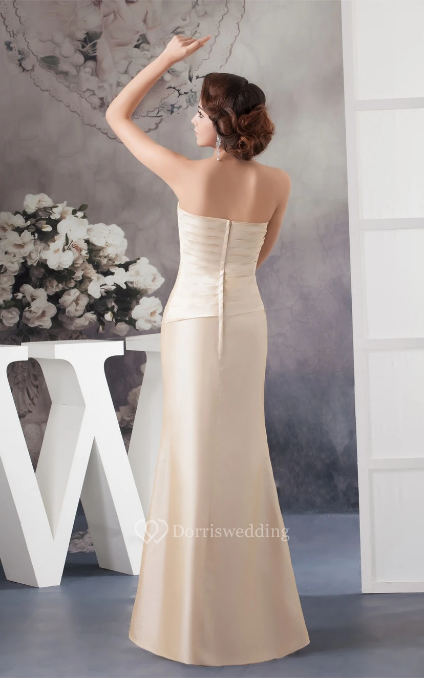 Sleeveless Sheath Ruched Bolero and Dress With Flower view 4