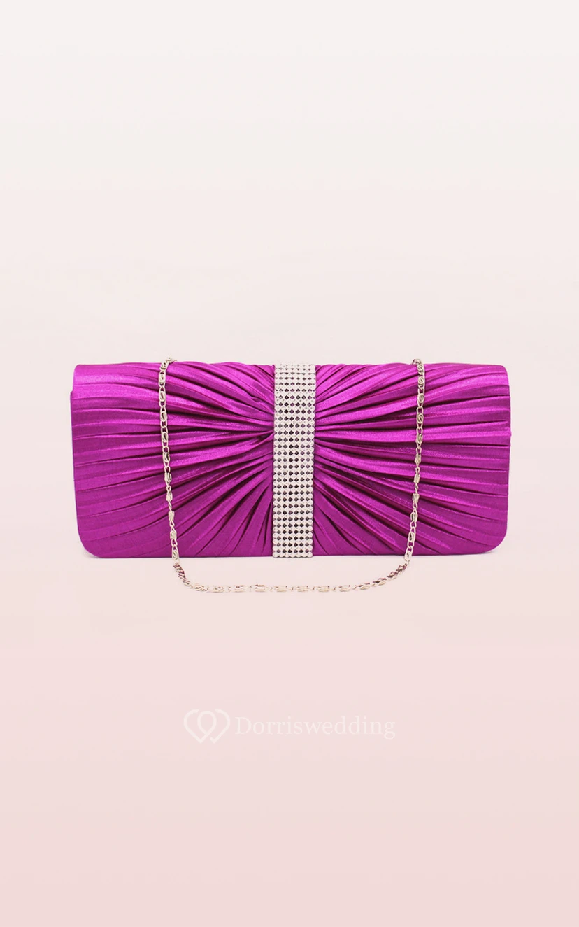 Ruching Rhinestone Handbag view 8